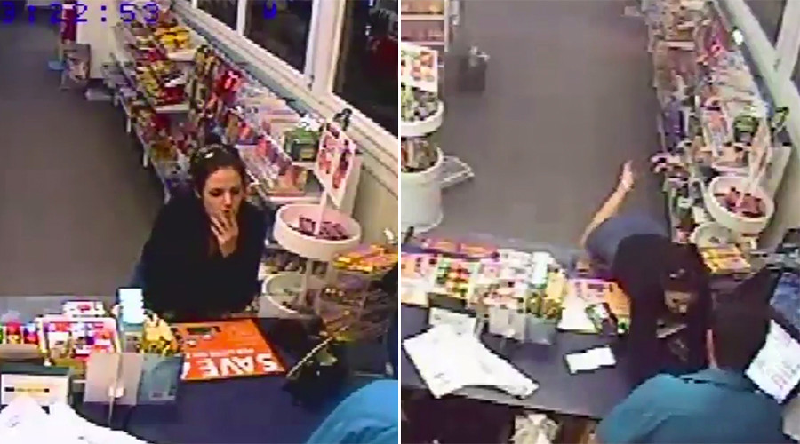 Bizarre gas station robbery somehow ends in success after awkward tug-of-war (VIDEO)