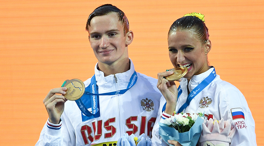 Russian mixed pair add to synchronized swimming gold tally at World Championships