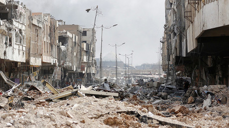 Destroyed buildings from clashes are seen during fighting between Iraqi forces and Islamic State militants in the Old City of Mosul, Iraq July 7, 2017 © Ahmed Saad