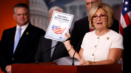 Rep. Diane Black (R-TN) announces the 2018 budget blueprint during a press conference on Capitol Hill in Washington, U.S., July 18, 2017. © Aaron P. Bernstein