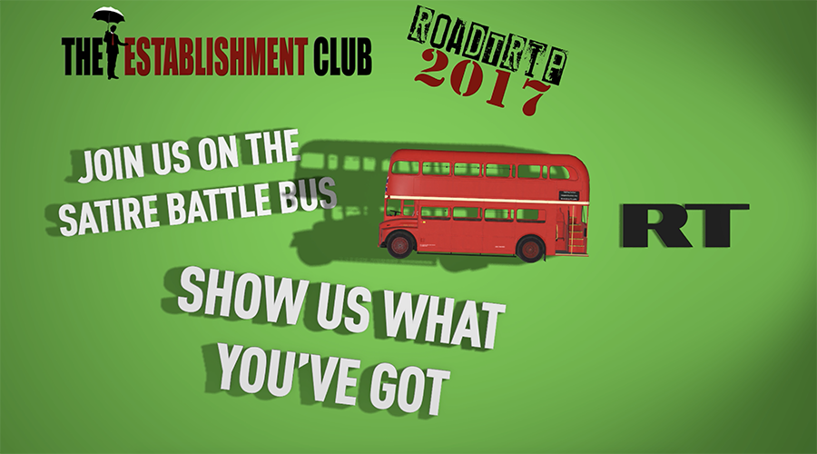 RT & #EstClubTour join forces to find Britain’s best new satirical talent
