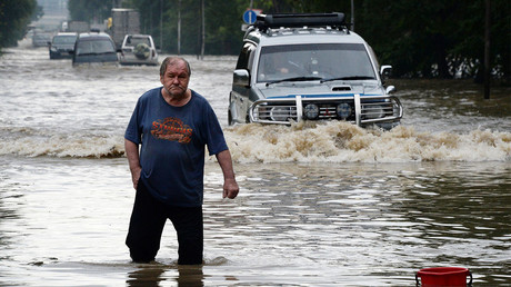 Torrential rains lead to heavy flooding in Russian Far East