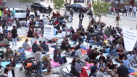 Image result for Canada builds camp to house asylum seekers near US border