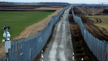 FILE PHOTO: Fence seen at the Hungary-Serbia border © Laszlo Balogh