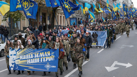 Sokil and Svoboda activists march in Kiev in 2016 © Reuters / Valentyn Ogirenko