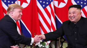 Trump shakes hands with Kim Jong-un ahead of denuclearization summit in Vietnam