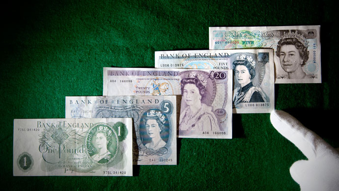 Sliding pound British currency loses 67 of its value