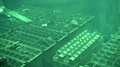 Spent fuel pool of the unit four reactor at TEPCO's Fukushima Daiichi nuclear power plant at Okuma town in Fukushima prefecture on May 7, 2011 (AFP Photo / HO / TEPCO)