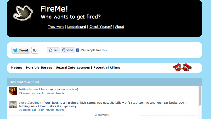 You tweet, you quit: New app tracks job haters on Twitter