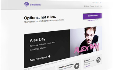 A screenshot from bittorrent.com