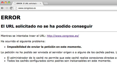 Screenshot from www.congreso.es
