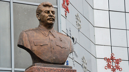 A monument to Joseph Stalin is unveiled in Yakutsk before Victory Day. (RIA Novosti / Bolot Botchkarev)