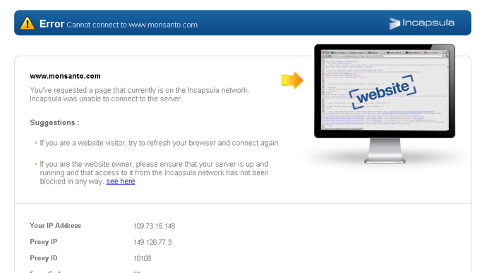 Monsanto website downed as Anonymous claims hack