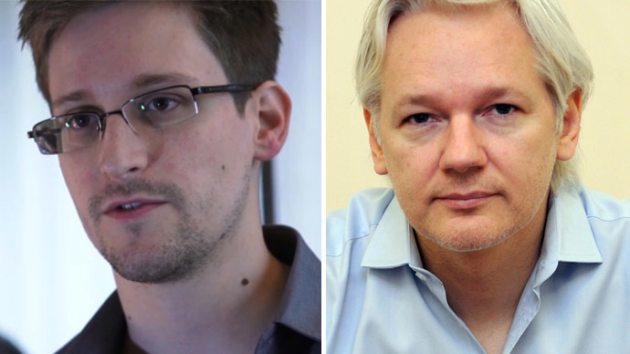 Edward Snowden and Julian Assange (AFP Photo)