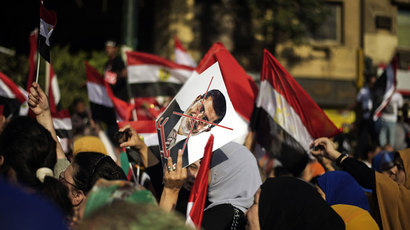 Egyptian opposition protesters celebrate on July 1, 2013 in Cairo.(AFP Photo / Gianluigi Guercia)