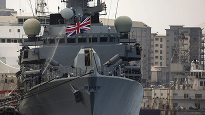Members of the British Royal Navy frigate HMS Westminster (Reuters / Jon Nazca)