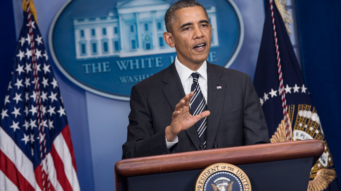 US President Barack Obama speaks to members of the press in the briefing room of the White House September 27, 2013 in Washington, DC.(AFP Photo / Brendan Smialowski)