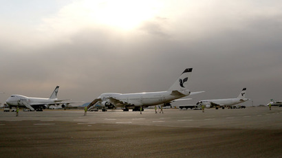 Iran Air passenger planes sit on the tarmac of the domestic Mehrabad airport in the Iranian capital Tehran (AFP Photo/Behrouz Mehri)