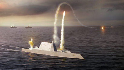 USS Zumwalt (U.S. Navy photo illustration)