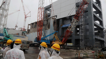 4 reactor building at TEPCO's Fukushima Dai-ichi nuclear plant in the town of Okuma, Fukushima prefecture in Japan (AFP Photo)