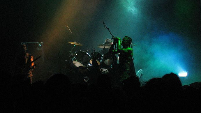 Skinny Puppy performing live at the London Astoria
(image from Flickr
by user zimpenfish)