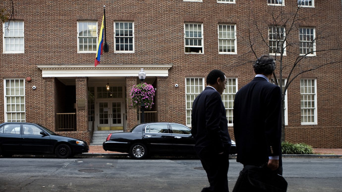 The embassy of Venezuela in Washington, DC. (Brendan Smialowski/Getty Images/AFP)