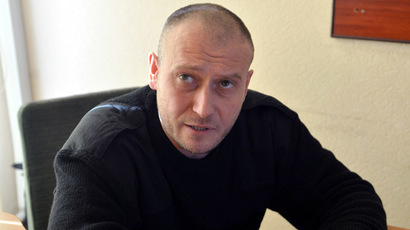 The leader of the Ukrainian radical group Right Sector, Dmitry Yarosh (AFP Photo/Sergei Supinsky)