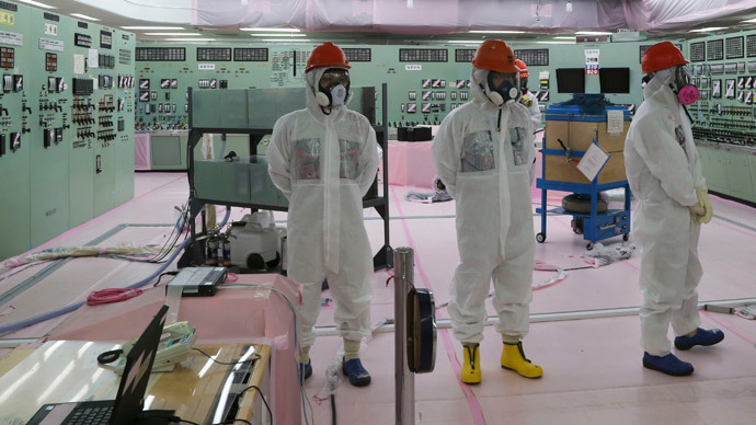 The central operating control room of the No. 1 and No. 2 reactors is opened to the media by Tokyo Electric Power Co. (TEPCO) at the crippled Fukushima Daiichi power plant in Okuma, Fukushima Prefecture (AFP Photo / Pool / Koji Sasahara)