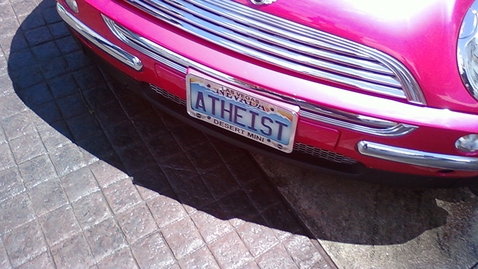 Woman claims discrimination against atheists in NJ license plate lawsuit