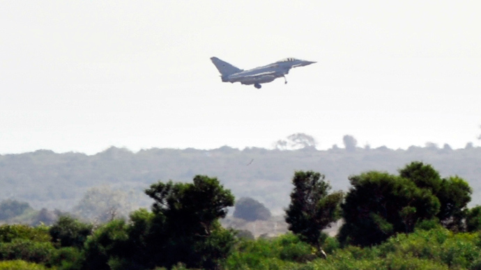 A Typhoon jet of the British Royal Air Force (RAF) (Reuters / Yiannis Nisiotis)