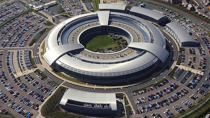 An aerial image of the Government Communications Headquarters (GCHQ) in Cheltenham, Gloucestershire. (Image from www.defenceimagery.mod.uk)