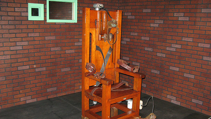 (FILES) "Old Sparky", the decommissioned electric chair in which 361 prisoners were executed between 1924 and 1964 (AFP Photo / Fanny Carrier)