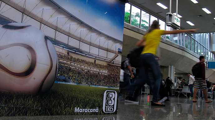 Rio's airport workers go on strike on the eve of World Cup opening