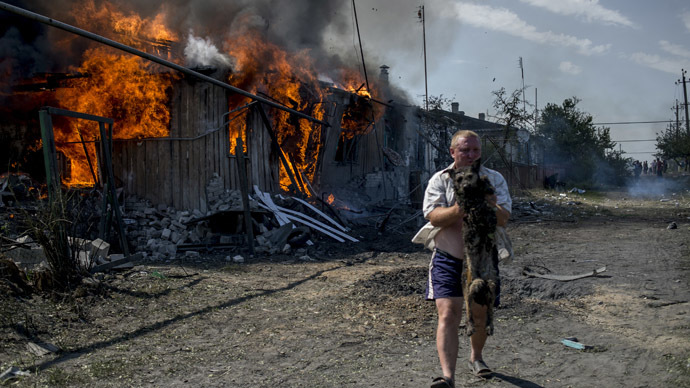 Shells Devastate Entire Streets In Eastern Ukrainian Town