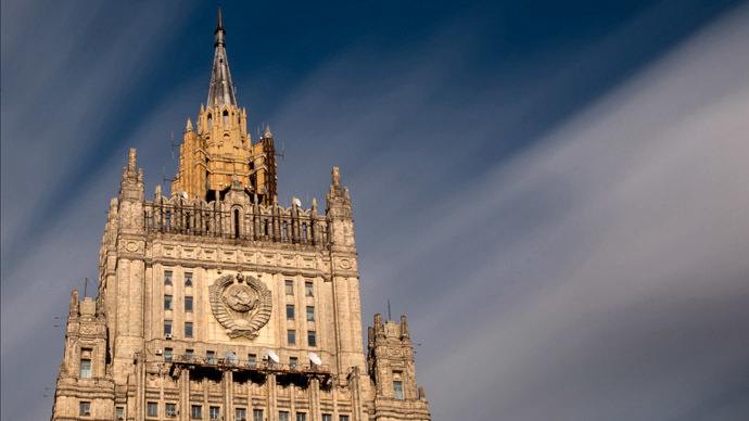 Building of the Russian Ministry of Foreign Affairs on Moscow's Smolenskaya-Sennaya Square. (RIA Novosti/Maksim Blinov)