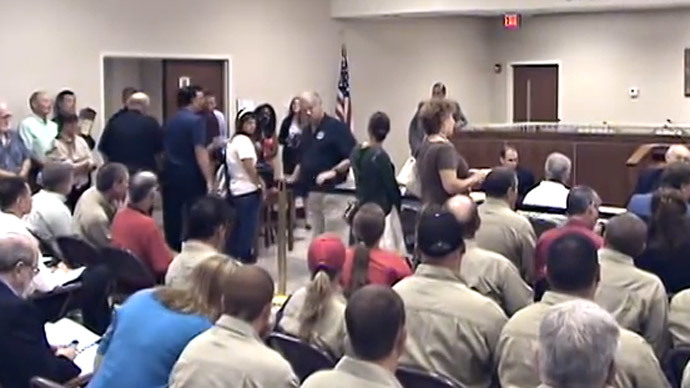Elderly veteran arrested for asking gov't officials to speak louder
