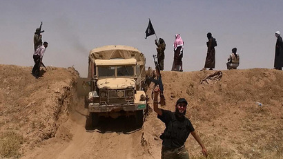 An image made available by the jihadist Twitter account Al-Baraka news on June 11, 2014. (AFP Photo/Albaraka News)