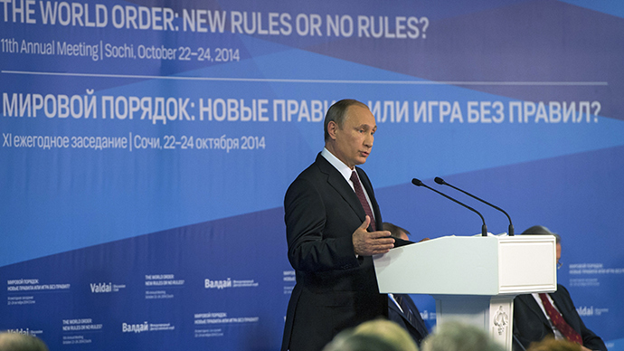 ‘Global media control allows US to sell black for white’: Putin’s key Valdai quotes