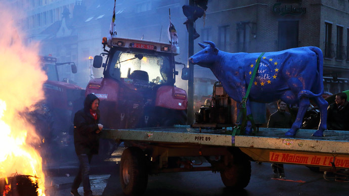 TAFTA protesters mass outside EU Council in Brussels (PHOTOS, VIDEO)
