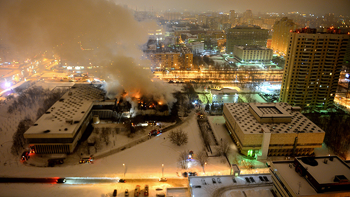 INION fire site (RIA Novosti / Vladimir Ostapkovich)