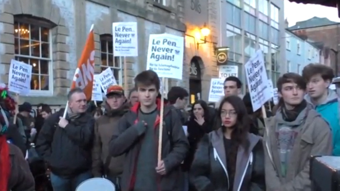 ‘Marine Le Pen is a fascist & not welcome here’: Protests over Oxford Union invite