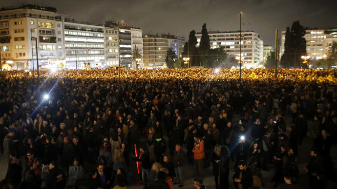 Greeks take to the streets to support government’s anti-austerity stance