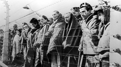 Inmates of Auschwitz concentration camp liberated by Red Army troops in January 1945. (RIA Novosti) 