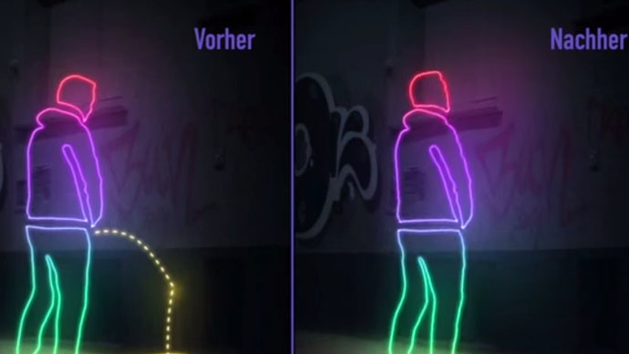 Pee back time! Hamburg party district’s revenge on urinating partygoers