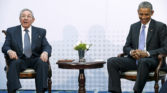 Obama, Castro in first sit-down between US, Cuban leaders in more than 50 years