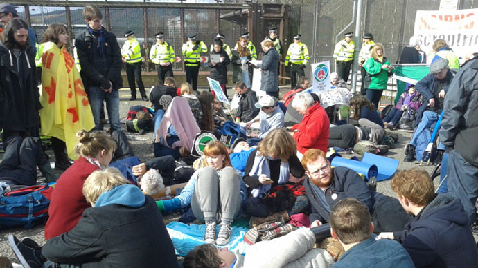 Dozens of arrests as anti-nuclear protesters demand end to UK’s Trident sub program