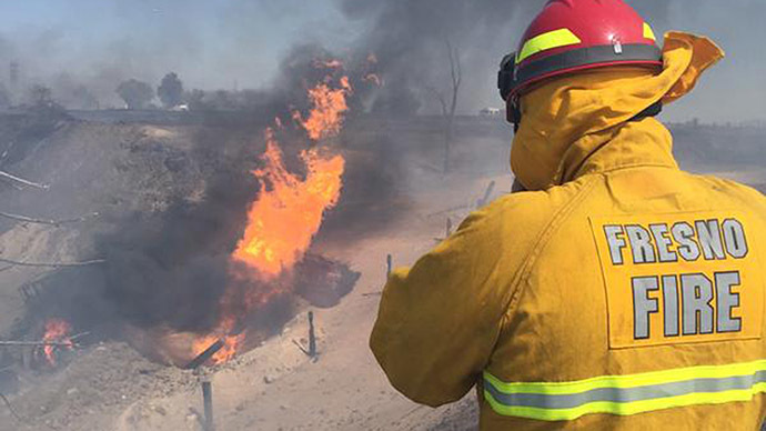 Gas explosion fireball injures 15 workers & inmates at California gun range (VIDEO)