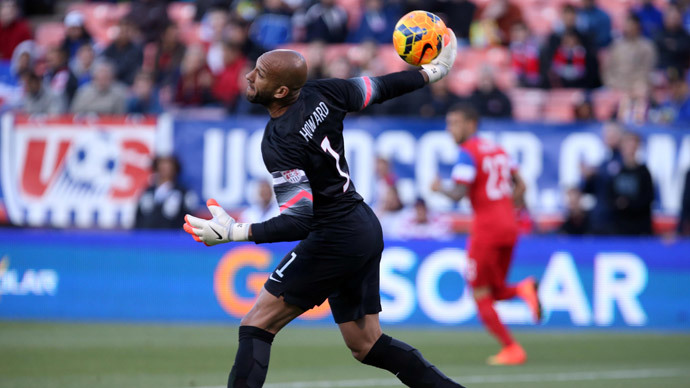 'Got my butt kicked!' US keeper Tim Howard tackles wheelchair football team (PHOTOS)