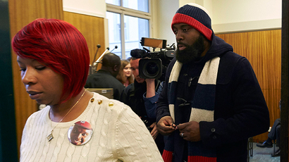 The mother, Lesley McSpadden (L) and father, Michael Brown Sr., of slain teenager Michael Brown (Reuters / Denis Balibouse)