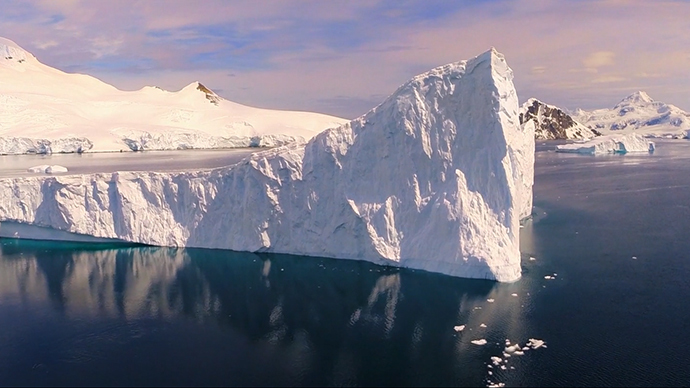Blue ice and whales: Breathtaking drone video of Antarctica revealed